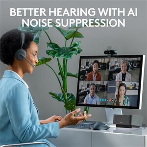 Logitech Zone 950 Headset - Wireless - Bluetooth - 164 ft - 20 Hz to 20 kHz - Over-the-head - Omni-directional, MEMS Techn