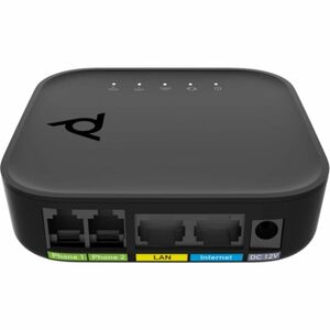 Poly ATA 402 2FXS Voice Port VoIP Adapter with Open SIP and Power Supply - 1 x Network (RJ-45) - USB - AC Adapter - Black