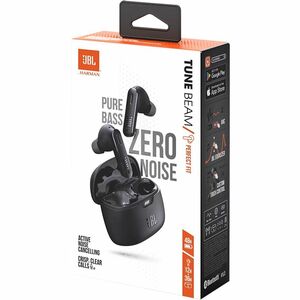 JBL Tune Beam True Wireless Earbud Stereo Earset - Black - Binaural - In-ear - Bluetooth - 16 Ohm - 20 Hz to 20 kHz - Nois