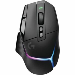 Logitech G G502 X PLUS 游戏鼠标 - A 型 USB - 光学机械 - 13 按钮 - 13 可编程按钮 - 黑 - 无线 - 可充电 - 25600 dpi - 右旋转