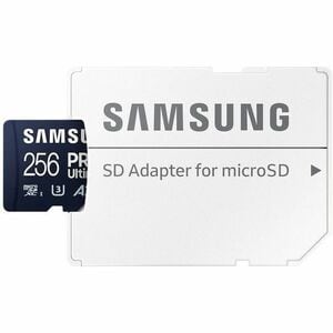 Samsung PRO Ultimate 256 GB Class 10/UHS-I (U3) V30 microSDXC - 1 Pack - 200 MB/s Read - 130 MB/s Write - 10 Year Warranty