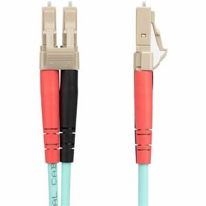 StarTech.com 25m (82ft) LC/UPC to LC/UPC OM4 Multimode Fiber Optic Cable, 50/125µm LOMMF/VCSEL Zipcord Fiber, 100G, LSZH F