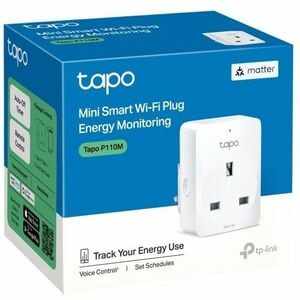 TP-Link Mini Smart Tapo P110M Smart Plug - 1 x AC Power Plug - 1 x AC Power Receptacle - 120 V AC / 16 A, 230 V AC - Googl