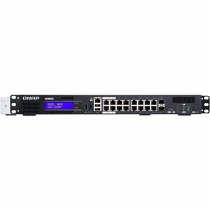 QNAP QGD QGD-1600-4G 16 Ports Manageable Ethernet Switch - Gigabit Ethernet - 10/100/1000Base-T, 1000Base-X - 2 Layer Supp