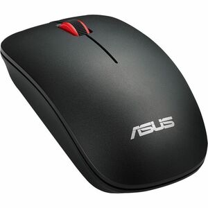 Asus WT300-BK-RD Mouse - Radio Frequency - Optical - 3 Button(s) - Matte Black, Red - Wireless - 2.40 GHz - 1600 dpi - Scr