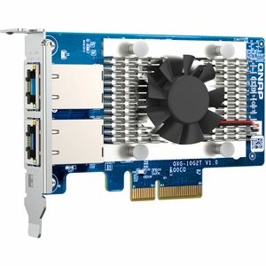 QNAP QXG-10G2T 10Gigabit Ethernet Card for Switch, Computer - 10GBase-T - Plug-in Card - PCI Express 3.0 x4 - Low-profile 