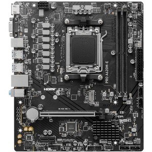 MSI Pro PRO A620M-E Gaming Desktop Motherboard - AMD A620 Chipset - Socket AM5 - Micro ATX - Ryzen 7 Processor Supported -