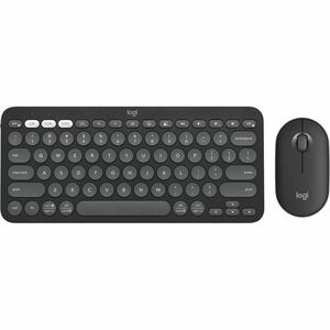 Logitech Pebble 2 Combo 键盘鼠标 - 英文 - A 型 USB 无线 蓝牙 键盘 - 键盘/键盘颜色: 灰 - A 型 USB 无线 蓝牙 鼠标 - 光学 - 4000 dpi - 滚轮 - 指点设备颜色: 灰 - 搜索