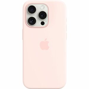 Apple Case for Apple iPhone 15 Pro Smartphone - Light Pink - Silky, Soft-touch - Scratch Resistant, Drop Resistant - Silicone