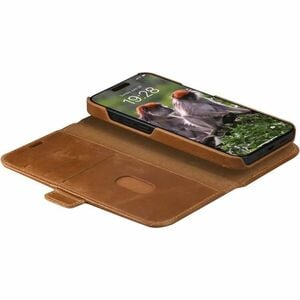 dbramante1928 ApS Lynge Carrying Case (Wallet) Apple iPhone 15 Smartphone - Tan - Full Grain Leather Body