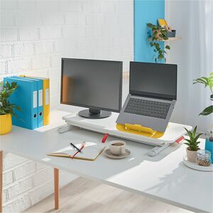 Leitz Ergo Cosy Standing Desk - Height Adjustable - 420 mm Table Top Width x 800 mm Table Top Depth - 72 mm Height - Grey