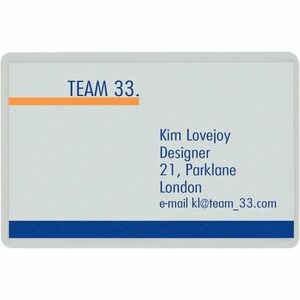 Leitz 33810 Laminating Pouch - Sheet Size Supported: Business Card - Laminating Pouch/Sheet Size: 54 mm Width x 86 mm Leng