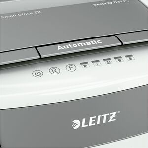 Leitz IQ Autofeed 50X Paper Shredder - Continuous Shredder - Cross Cut - 6 Per Pass - for shredding Credit Card, Paper Cli