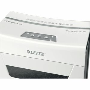 Leitz IQ Protect Premium 6X Paper Shredder - Continuous Shredder - Cross Cut - 6 Per Pass - for shredding Staples, Paper -