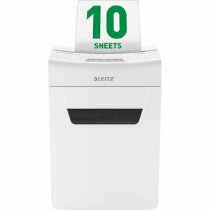 Leitz IQ Protect Premium 10X Paper Shredder - Continuous Shredder - Cross Cut - 10 Per Pass - for shredding Paper - 4 mm x