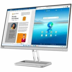 Lenovo L27i-40 27" Class Full HD LED Monitor - 16:9 - Cloud Gray - 68.6 cm (27") Viewable - In-plane Switching (IPS) Techn