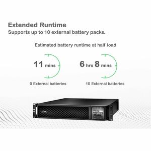 APC by Schneider Electric Smart-UPS SRT 3000VA RM 120V - 2U Rack-mountable - 3 Hour Recharge - 120 V Input - 120 V AC Outp