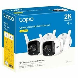 Tapo Tapo C310P2 3 Megapixel Outdoor 2K Network Camera - Colour - 2 - 29.87 m Infrared Night Vision - H.264 - 2304 x 1296 