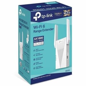 TP-Link RE615X Dual Band Wi-Fi 6 IEEE 802.11 a/b/g/n/ac/ax 1.80 Gbit/s Wireless Range Extender - 2.40 GHz, 5 GHz - 2 x Ext