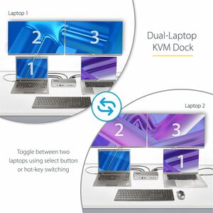StarTech.com USB 3.2 (Gen 2) Type C Docking Station for Mouse, Monitor, Desktop PC, Keyboard, Notebook - Charging Capabili