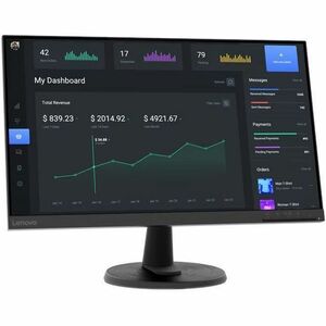 Monitor LED Lenovo C24-40 609,6 mm (24,0") Class Full HD - 16:9 - Raven Black - 60,5 cm (23,8") Viewable - Vertical Alignm