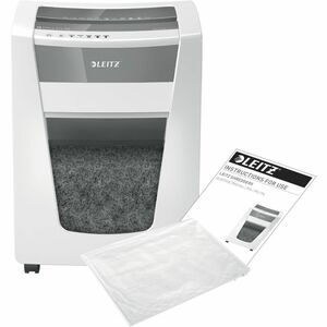 Leitz IQ Office Paper Shredder - Continuous Shredder - Micro Cut - 15 Per Pass - for shredding Staples, Paper Clip, Paper 