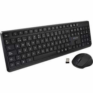 Clavier et souris V7 CKW350ES - Espagnol - Sans fil RF 2,40 GHz Clavier - 107 Touches - Couleur du clavier/pavé tactile: N