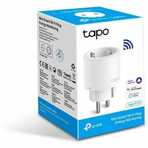 TP-Link Mini Smart Tapo P115 Smart Plug - 1 x AC Power Plug - 1 x AC Power Receptacle - 230 V AC / 16 A - Google Assistant