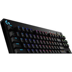 Logitech PRO Gaming Keyboard - Cable Connectivity - USB Interface - English (UK) - QWERTY Layout - Black - Mechanical Keys