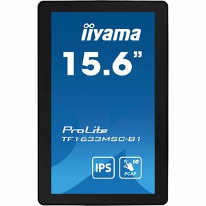 Moniteur LED à écran tactile iiyama ProLite TF1633MSC-B1 16" Class - 16:9 5 ms - 39,6 cm (15,6") Viewable - Dalle à Techno
