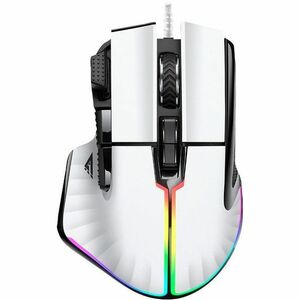 Ratón de juego Game Factor MOG602 - USB - Óptico - Blanco - Cable - 19000 dpi