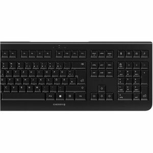 CHERRY KW 3000 Keyboard - Wireless Connectivity - USB 2.0 Type A Interface - English (US) - Black - Rubber Dome Keyswitch 