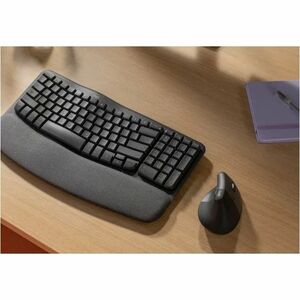 Logitech Wave Keys for Business Keyboard - Wireless Connectivity - USB Type A Interface - Danish, Norwegian, Swedish, Finn