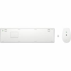 Tastiera e mouse HP 655 - USB Tipo A Stantuffo Wireless RF 2,40 GHz Tastiera - Bianco - USB Tipo A Wireless RF Mouse - 400