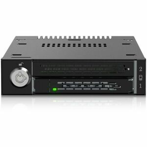 Icy Dock ToughArmor MB833MK-B V2 Drive Enclosure for 3.5" M.2, PCI Express NVMe 4.0 - SFF-8654 SlimSAS Host Interface Inte