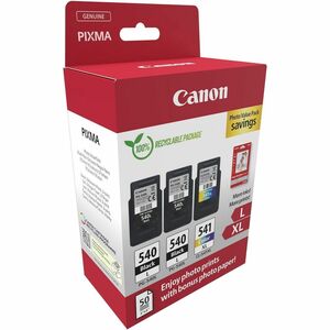Canon PG-540L/CL-541XL High Yield Inkjet Ink Cartridge - Value Pack - Return Program - Black, Colour - 3 Pack - 11 mL Blac