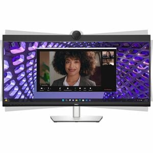 Dell P3424WEB 34" Class Webcam UW-QHD Curved Screen LED Monitor - 21:9 - Black, Silver - 86.6 cm (34.1") Viewable - In-pla
