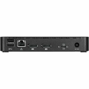 Targus Universal C型 USB 扩展插口 用于 笔记本电脑, 显示器 - 100 W - 黑 - 2 支持的显示器 - 4K, 5K - 3840 x 2160, 5120 x 2880 - 4 x USB端口 - 3 x US