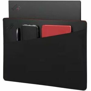 Lenovo Carrying Case (Sleeve) for 33 cm (13") to 35.6 cm (14") Notebook, Smartphone, Cable, Accessories - Black - Leather 