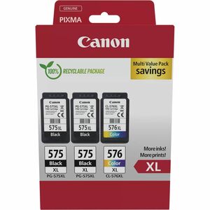 Canon Hoch (XL) Kapazität Tintenstrahl Tintenpatrone - Schwarz, Cyan, Magenta, Gelb - Original - Value Pack - 3er Pack