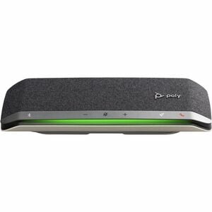 Poly Sync 40+ Wired/Wireless Bluetooth Speakerphone - Microsoft Teams - Silver - 3 x Bi-directional Microphone(s) - 50 mm 
