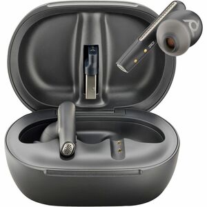 Poly Voyager Free 60+ UC True Wireless Earbud Stereo Earset - Carbon Black - Microsoft Teams Certification - Google Assist
