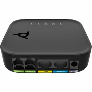 Poly VOIP Adapter - Black - 1 x Network (RJ-45) - 2 x Phone Line (RJ-11) - USB - AC Adapter