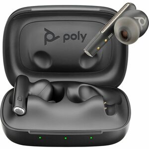 Poly Voyager Free 60 UC True Wireless Earbud Stereo Earset - Carbon Black - Siri, Google Assistant - Binaural - In-ear - 3