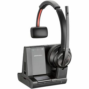 Poly Savi 8200 Office 8210 Wireless Helmet Mono Headset - Black - Monaural - Circumaural - 18000 cm - Bluetooth - 32 Ohm -