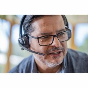 Poly Savi 8400 Office 8420 Wireless Over-the-head Stereo Headset - Black - Binaural - Supra-aural - 18000 cm - Bluetooth -