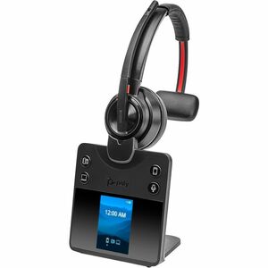 Poly Savi 8400 Office 8410 Wireless Over-the-head Mono Headset - Black - Monaural - Supra-aural - 18000 cm - Bluetooth - 3