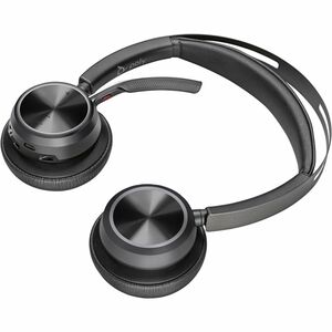 Poly Voyager Focus 2 Kabel/Kabellos Auf den Ohren, Kopfbügel Stereo Headset - Schwarz - Siri, Google Assistant - Binaural 