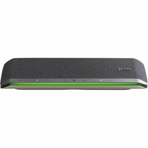 Poly Sync 60 Wired/Wireless Bluetooth Speakerphone - Silver - 6 x Bi-directional Microphone(s) - 50 mm Speaker(s)