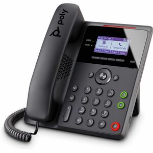 Poly Edge B20 IP Phone - Corded - Corded - Desktop, Wall Mountable - Black - VoIP - 2 x Network (RJ-45) - PoE Ports